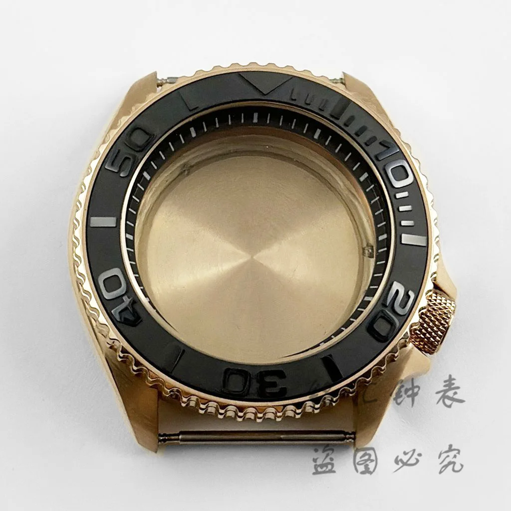 

42mm 007 009 Rose Gold Watch Case High Quality Sloping Bezel For NH34 NH35 NH36 NH38 NH70 NH72 Movement 28.5mm Dial Mods