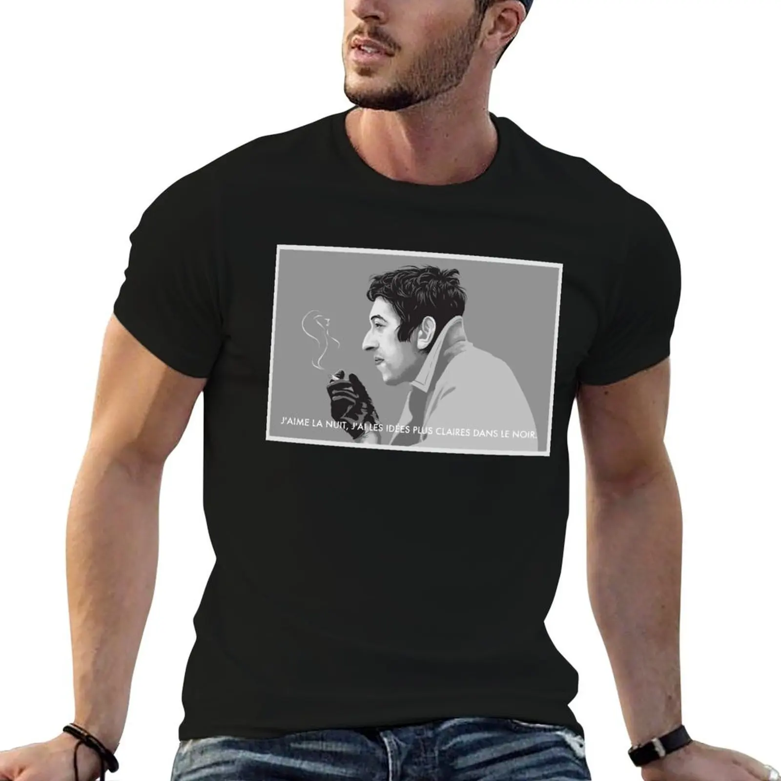 Serge Gainsbourg (En Francais) T-Shirt anime shirt sports fans shirts men graphic