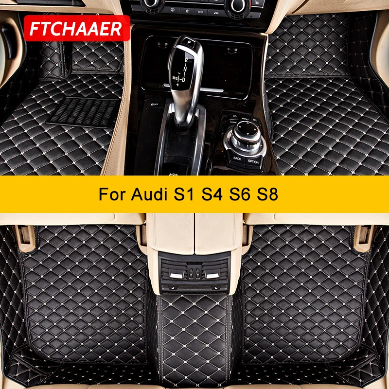 

FTCHAAER Custom Car Floor Mats For Audi S1 S4 S6 S8 Auto Carpets Foot Coche Accessorie