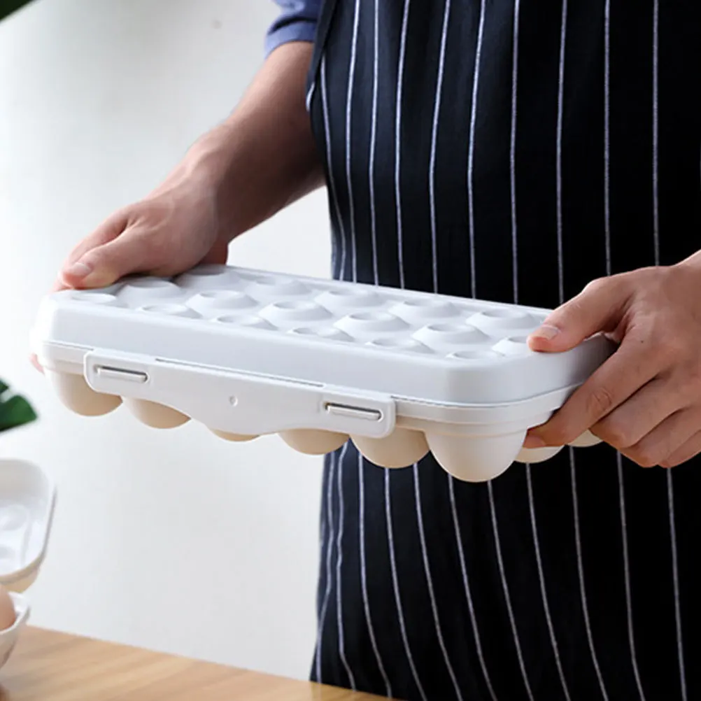

Refrigerator Egg Organizer Large Capacity 12 Eggs Storage Box Plastic Material Anti-Extrusion Easy to Wash Kitchen Fridge Bin
