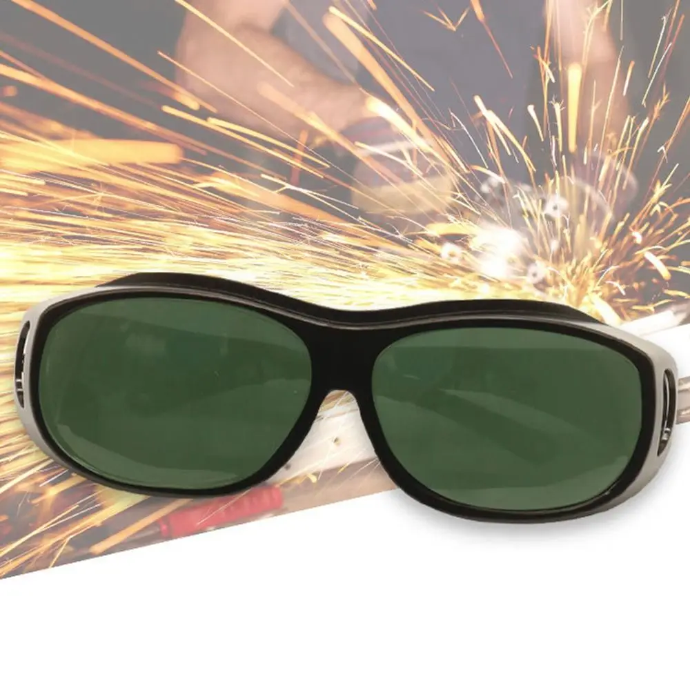 Dark Green Lens Welding Goggles Ultra Light Anti Glare Anti Impact Laser Protection Gas Argon Arc Welder Working Safety Glasses