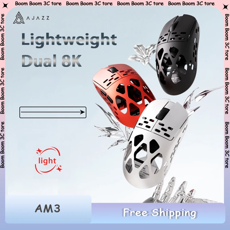

AJAZZ AM3 Pro Max Triple Mode Wireless Magnesium Gaming Mouse Paw3950 Apex Sensor Lightweight Custom Edition Gaming Mouse