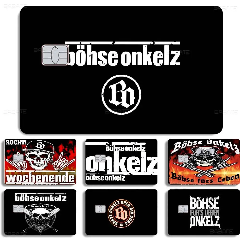 G-Germany B-Bohse O-Onkelz Diy Credit Debit Card Sticker Party Sticker Decoration Waterproof Small Chip Card Skin Sticker