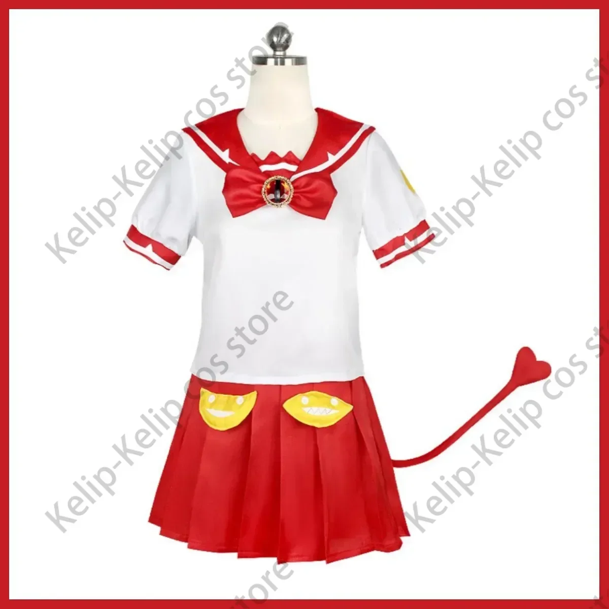 Anime Willkommen zur Dämonenschule Iruma-Kun Valac Clara Cosplay Kostüm Perücke JK Uniform Hai Hausschuhe Frau Sexy Sailor Party Anzug