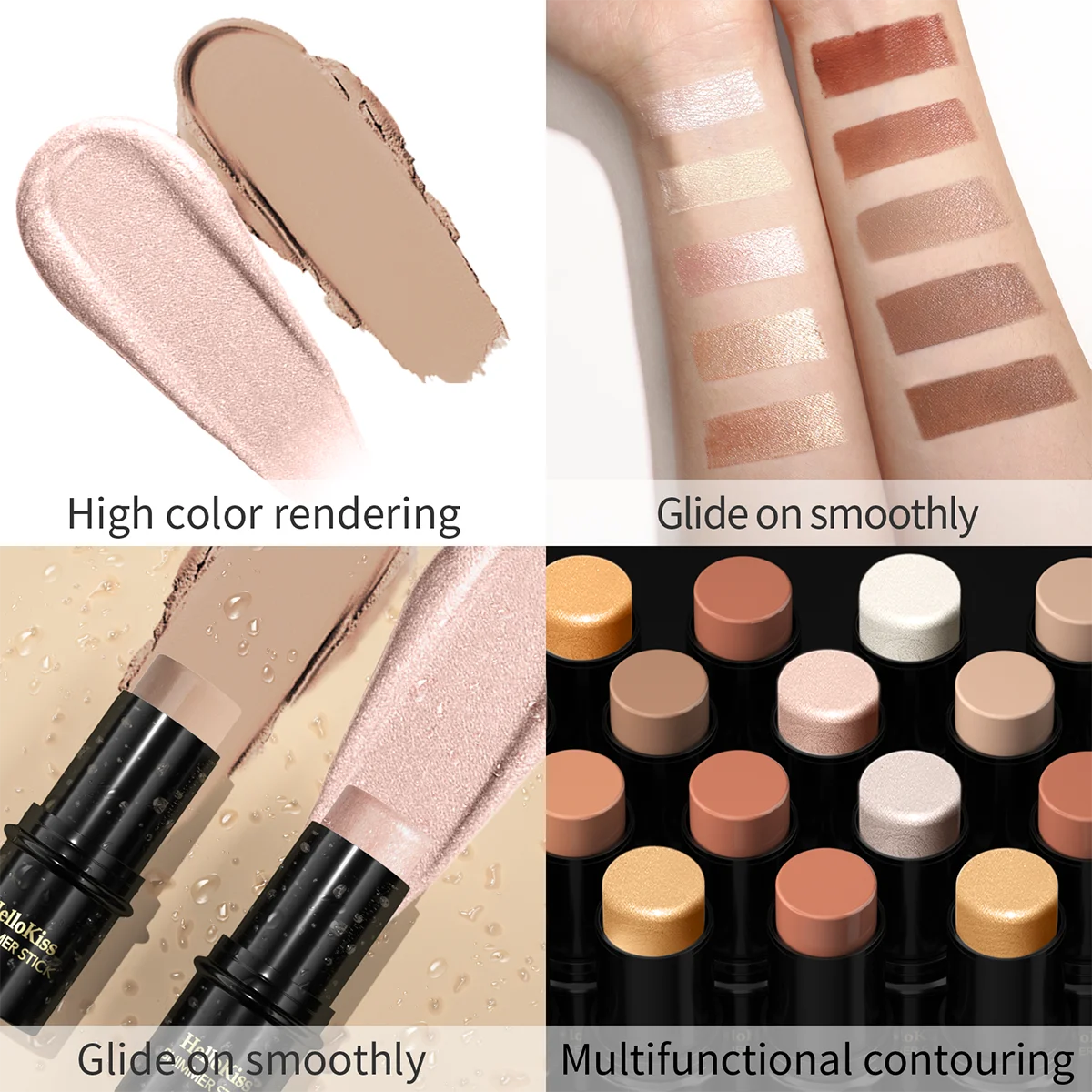 Multifunctional Highlight Shadow Contouring Stick Concealer Face Brightening Multifunctional Blush Stick