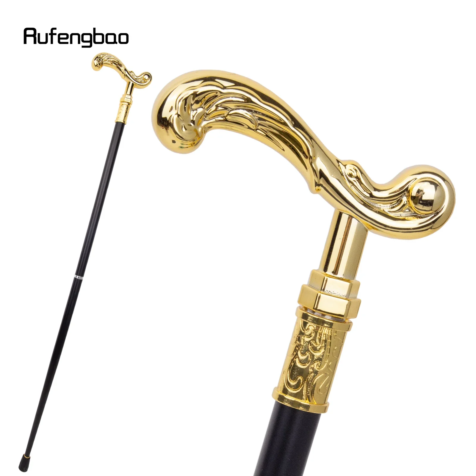 Golden Flower Walking Stick Decorative Vampire Cospaly Vintage Party Fashionable Walking Cane Halloween Crosier 94cm