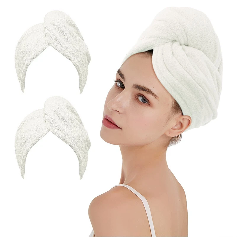 Super Absorbent Hair Towel Wrap 5 Pack Hair Turbans For All Hair Types Anti Frizz