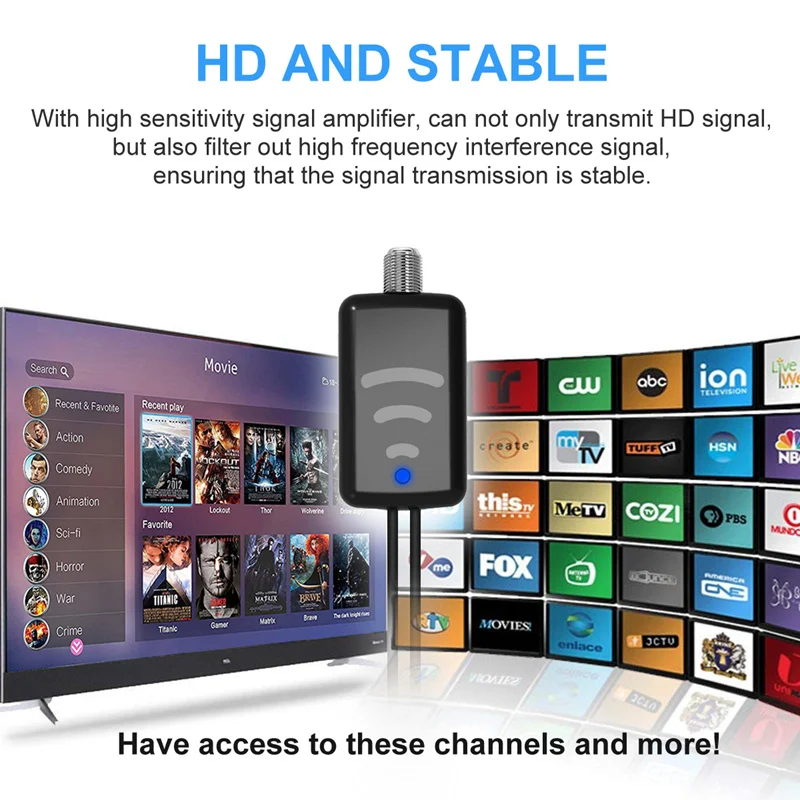 36dB Indoor DVB T2 Tv box VHF UHF Digital TV Antenna Amplifier Active USB Booster Aerial DVB-T2 for tvs Set-Top Box 4K HDTV HEVC