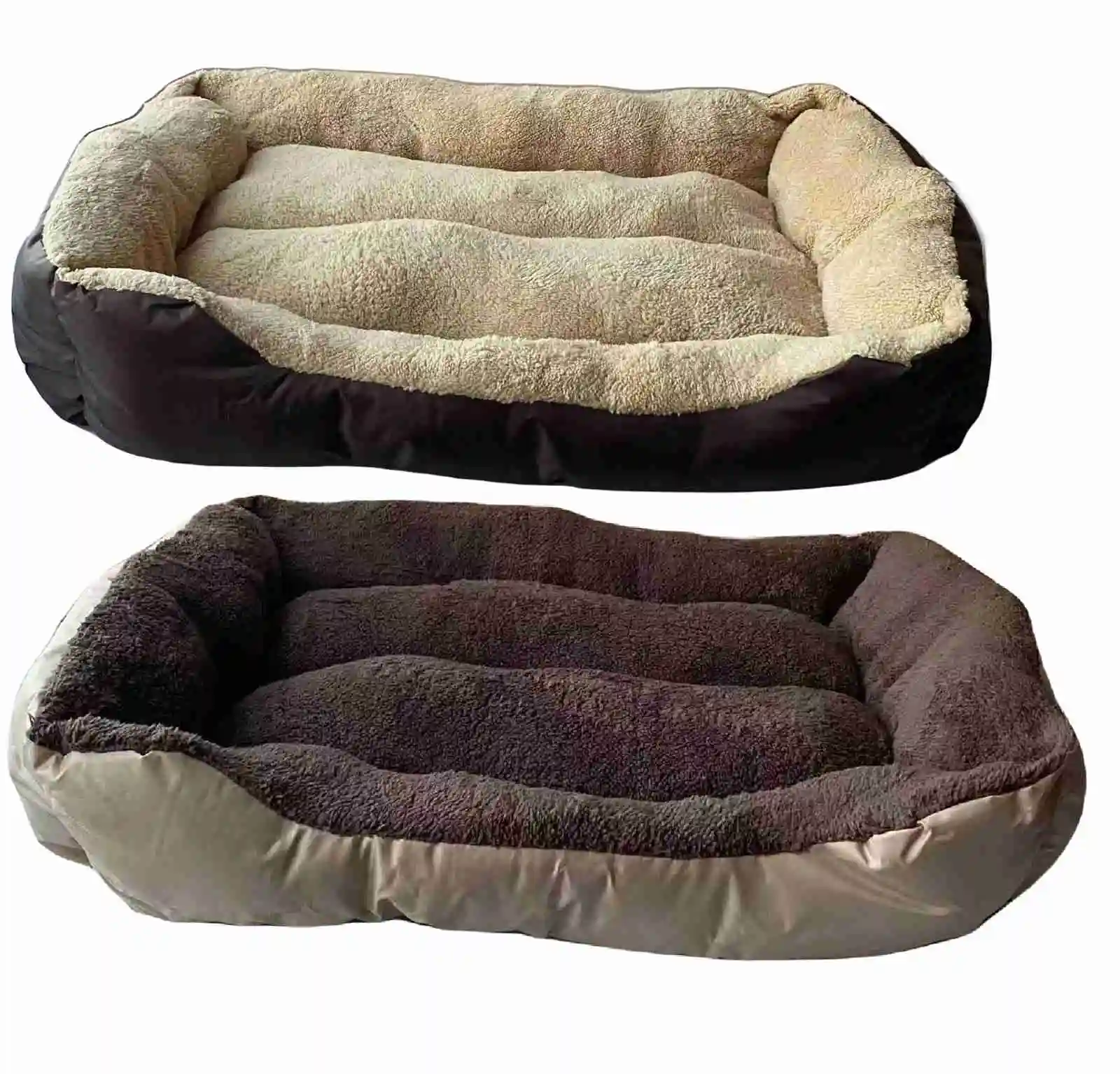 Cojín Casa Cama Tela Suave Para Perros Y Gatos Mascotas 61X48 Cm Kleur Marron