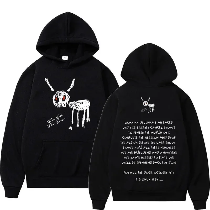 

Rapper Drake All The Dogs Letter Hoodie Men's Hip Hop Style Fashion Sweatshirt Fleece Casual Oversized Hooded Y2K Streetwear