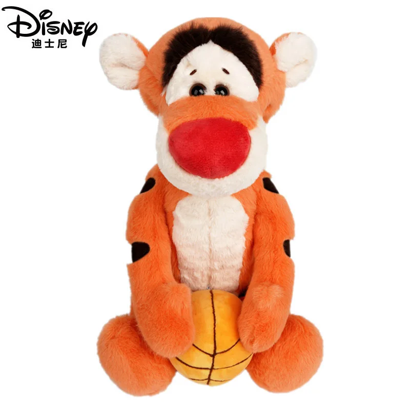 

30cm Original Disney Basketball Kawaii Tigger Plush Toy Sleeping Pillow Cartoon Stuffed Dolls Room Decoration Kids Birthday Gift