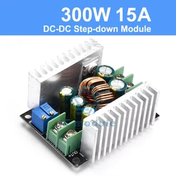 300W 15A DC Step-down Conversion Module Current Adjustable Stepdown Module LED Driver Heatsink Short Circuit Protection Module