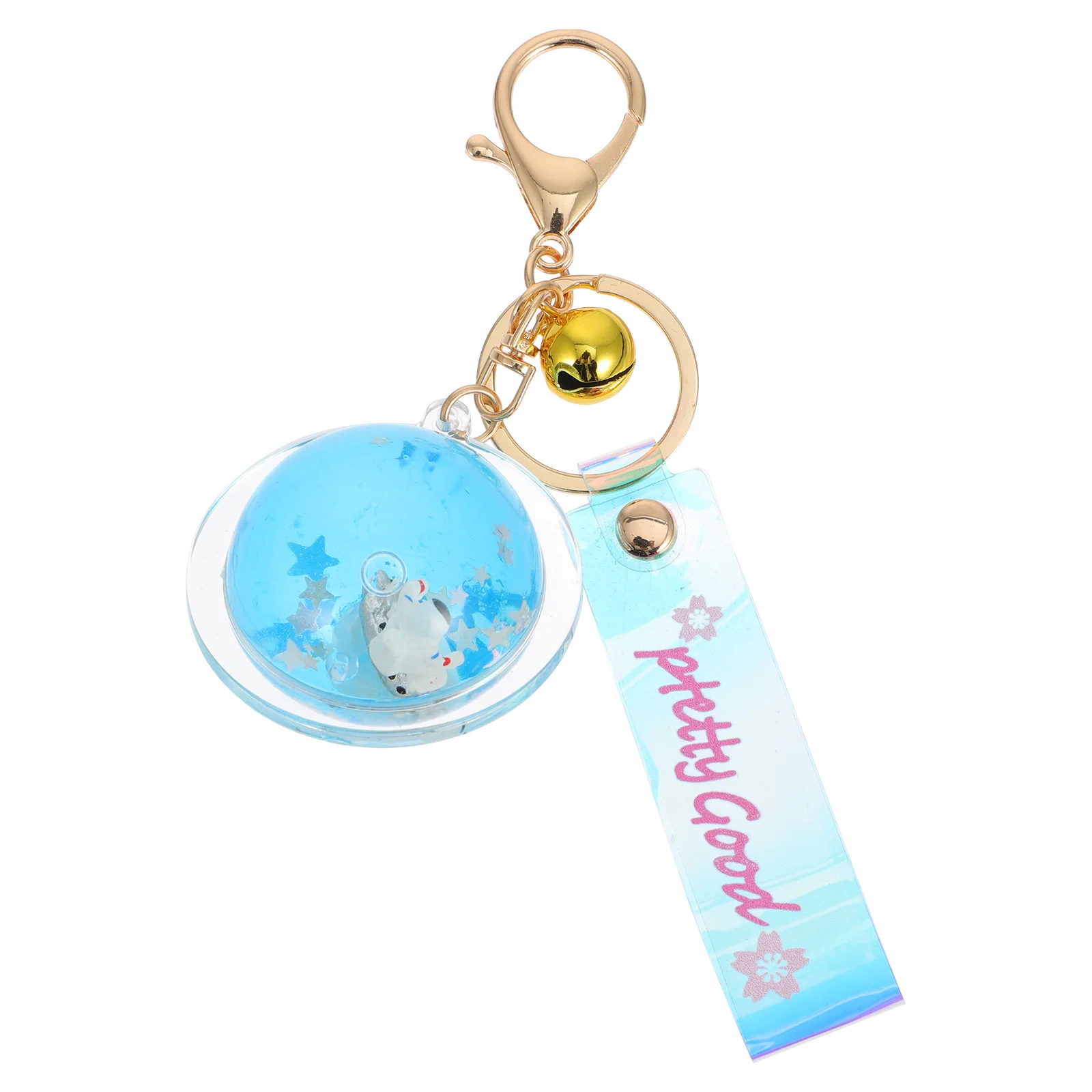 

Creative Acrylic Keychain Cute Astronaut Pendant Smooth Ideal Handbag Car Keys Quicksand Keyring Spaceman