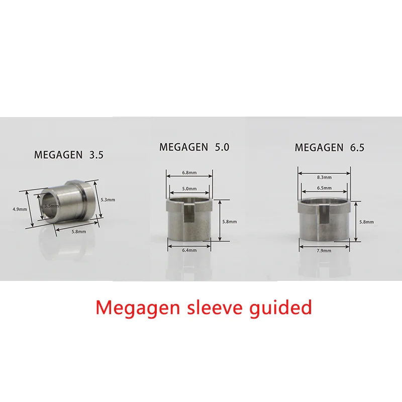 

5pcs Dental Implant Generic Stainless Steel Surgical Guided Sleeves dental sleeve for Megagen