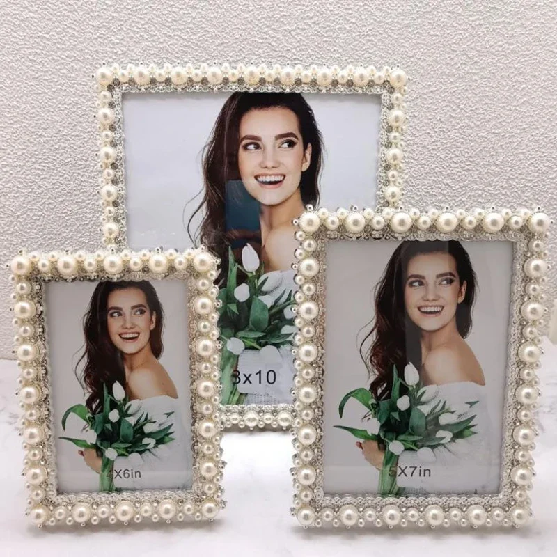 fashion-6-7-8-10inches-metal-photo-frame-inlaid-with-pearls-creative-pictures-frame-living-room-decoration-xy0026