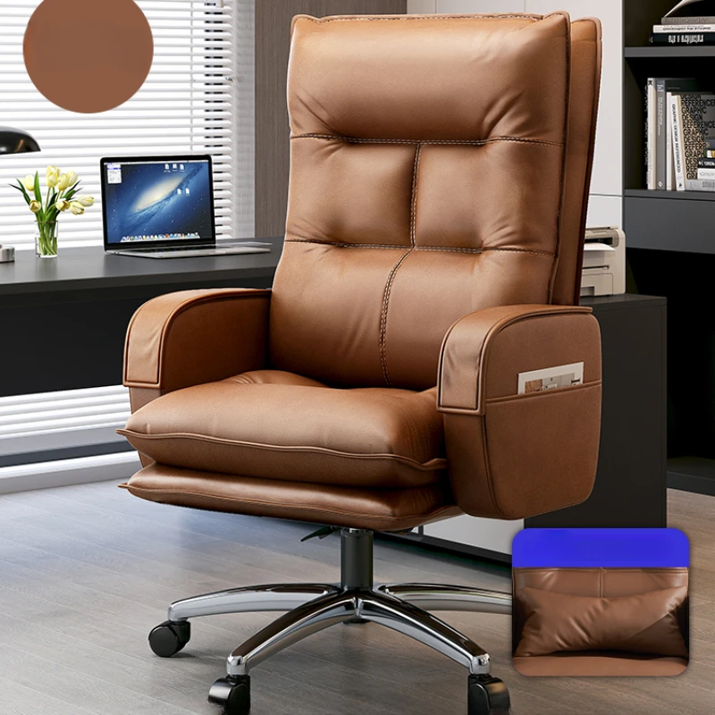 Floor Conference Minimalism Office Chairs Playseat Bedroom Modern Office Chairs Leather Cadeira Presidente Home Furniture YQ50OC