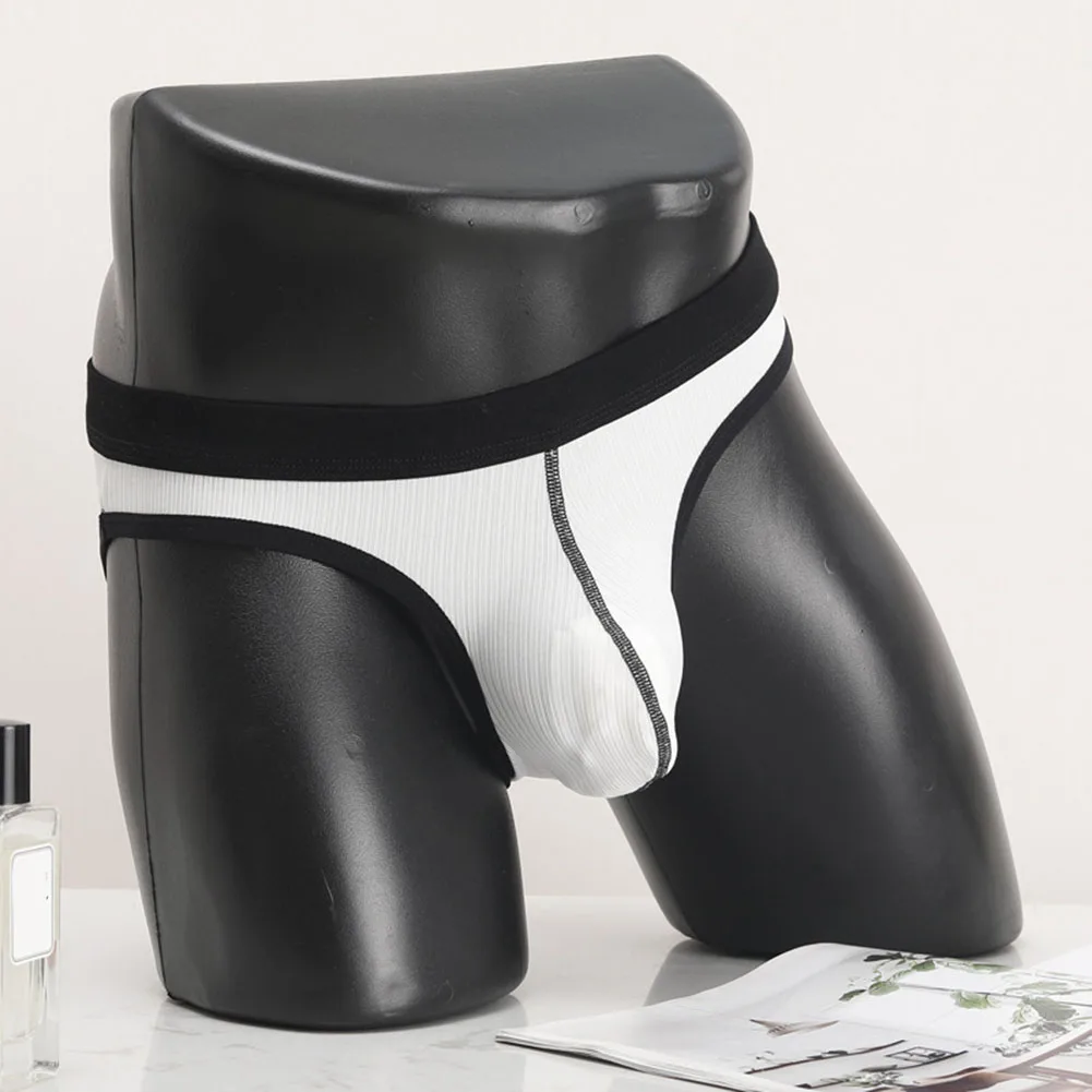 

Men Low Waist Solid Color Breathable Lingerie Femboy Pouch Underwear Soft Sleep Underpants Summer Men's Panties Briefs Fashion