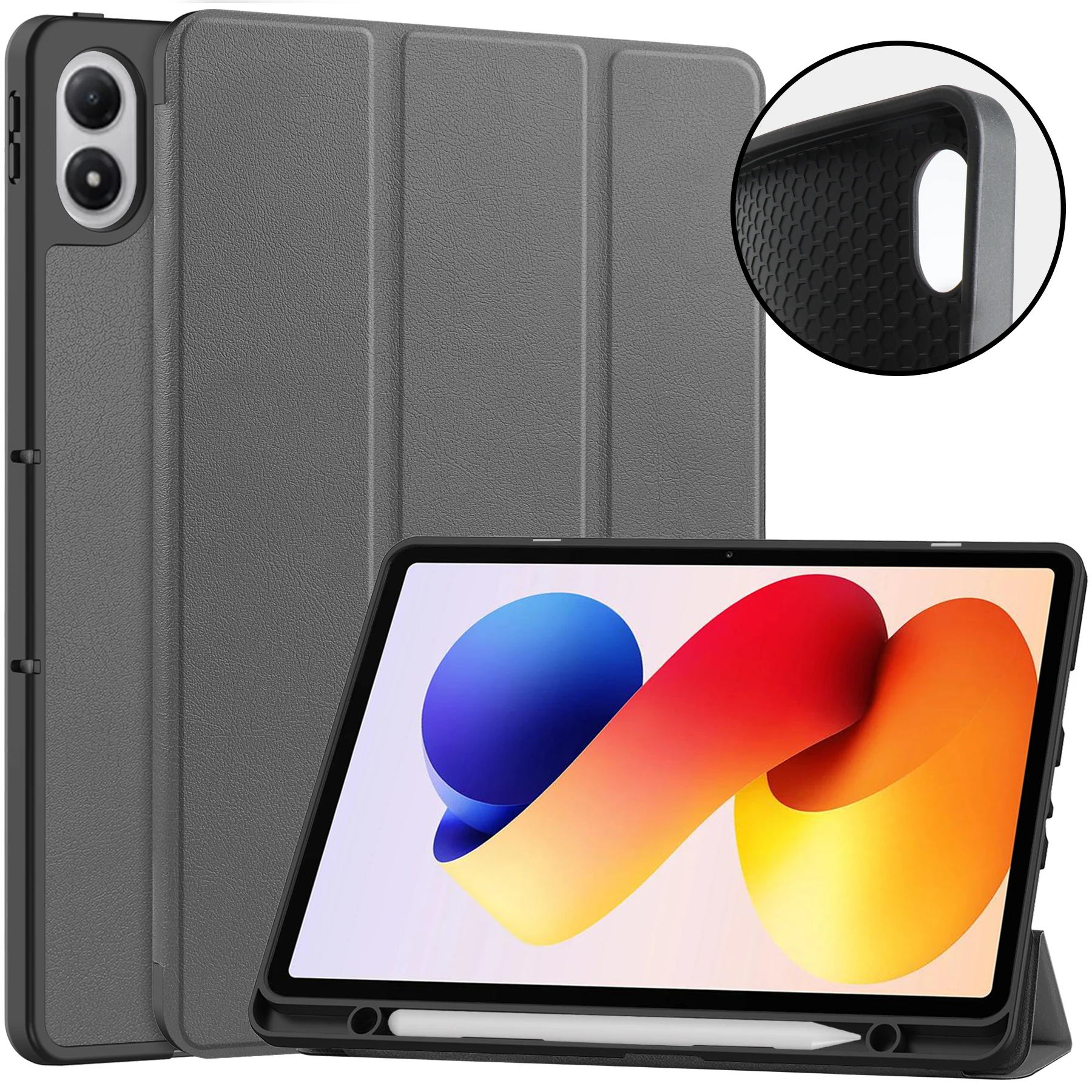 Case for Xiaomi Redmi Pad 2 Pro 12.1 inch 2025 TPU Leather Triple