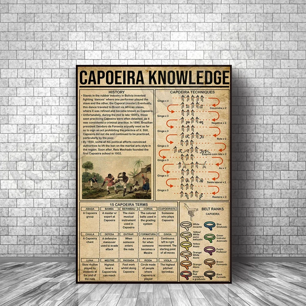 Capoeira Knowledge Canvas Poster Decor Canvas Print Picture