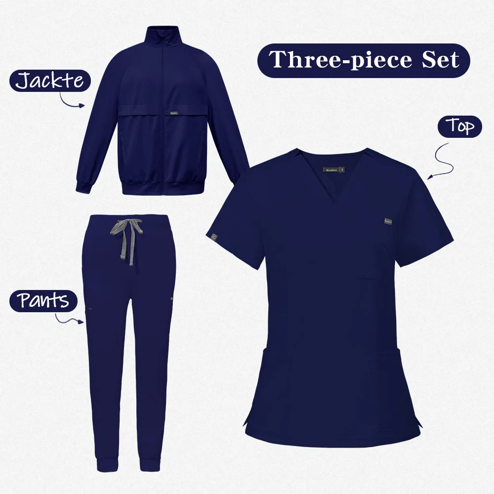 ensemble-de-3-pieces-de-vetements-medicaux-unisexes-veste-longue-haut-a-manches-courtes-pantalon-de-jogging-uniforme-pour-hopital-clinique-vetements-de-travail-costume-medical