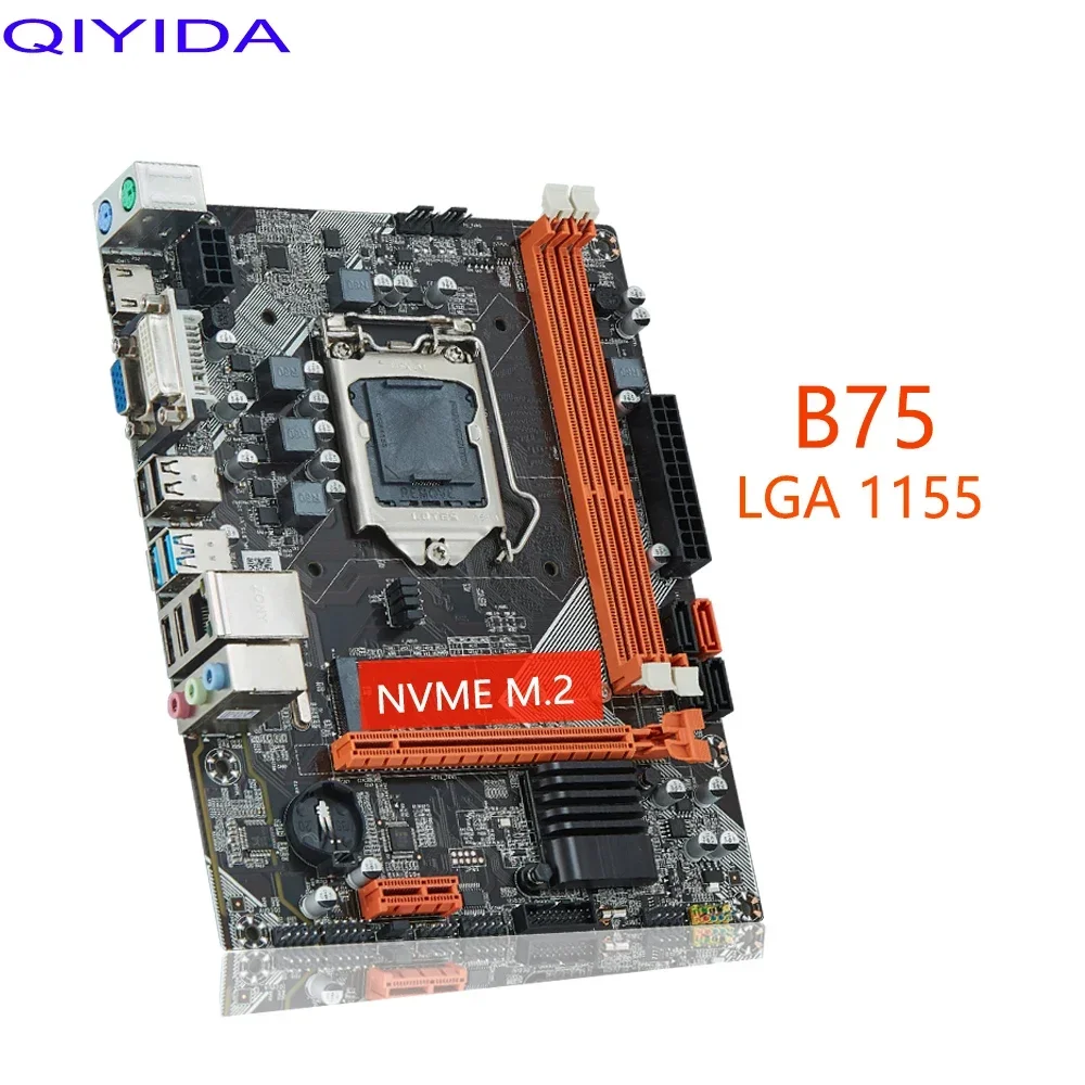 

Материнская плата Qiyida B75 LGA 1155, поддержка процессора i3/i5/i7 и настольной оперативной памяти DDR3 PC3 с VGA USB2.0 USB3.0