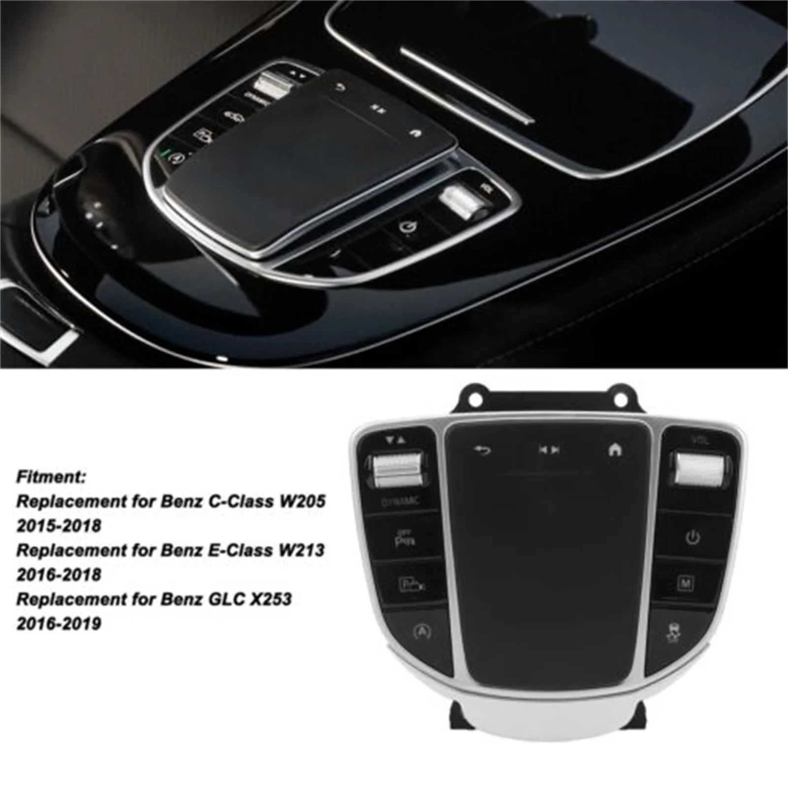 1pc Multimedia Touch Pad Controller Unit Fast Response For Mercedes-Benz C‑Class W205 & E‑Class W213 & GLC X253 Car Accessories