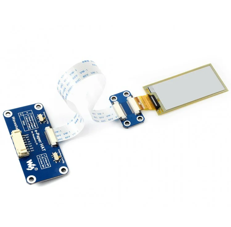 Waveshare 2.13Inch E-Paper Hoed (D),212X104, Flexibel E-Ink Display Voor Raspberry Pi