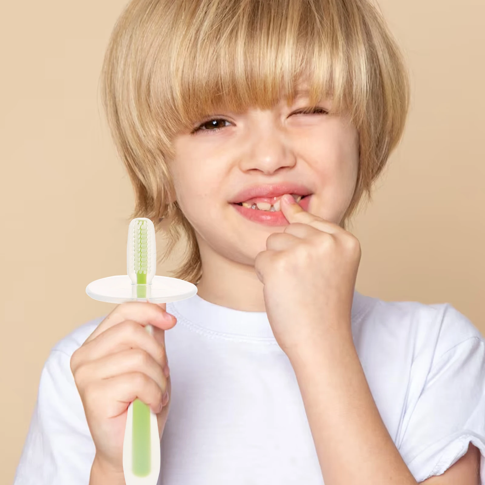 

4 Pcs Baby Toothbrush Soft Silica Gel Kids Toddler Cross Infant 12 Months Up Silicone Toothbrushes For Infants