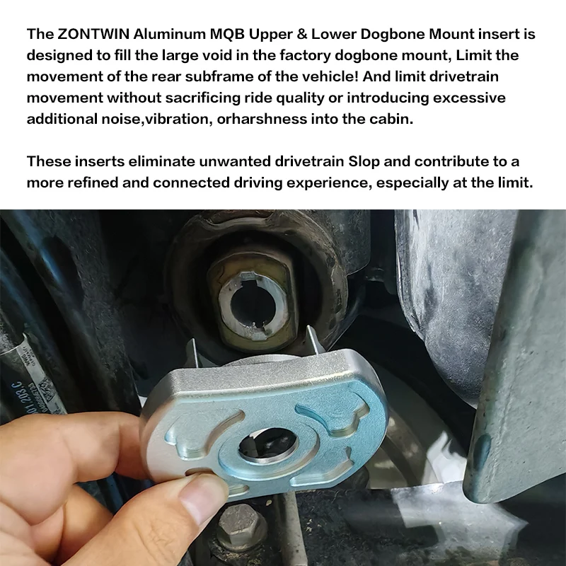 4Pieces/set Subframe Rear Axle Rigid Collar For Upper & Lower Dogbone Mount insert VM MQB/PQ35/PQ46 Forged Aluminum alloy