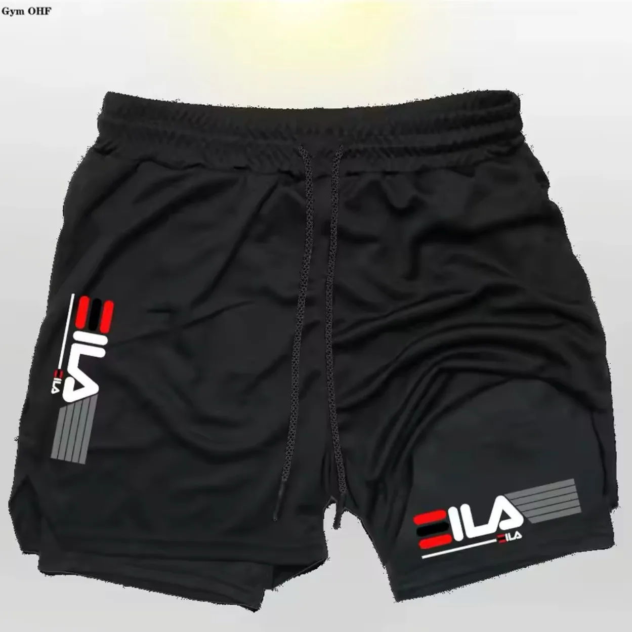 

Новинка 2025 года, мужские двухслойные шорты для трансграничной электронной коммерции с индивидуальным рисунком для взрослых, пляжные модные шорты для фитнеса и отдыха