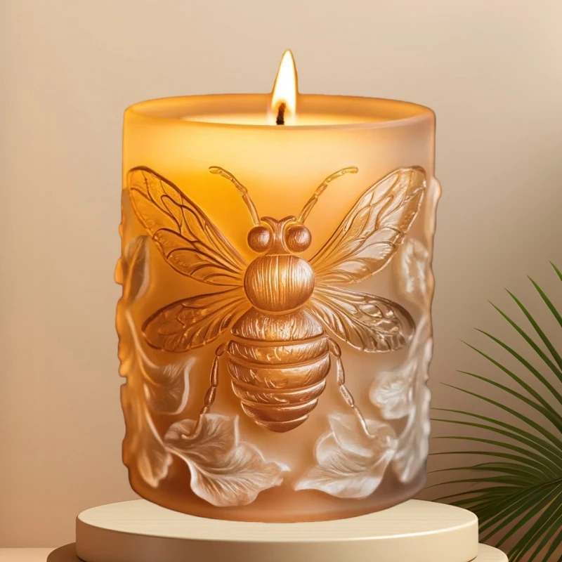 3D Bee Relief Cylin…