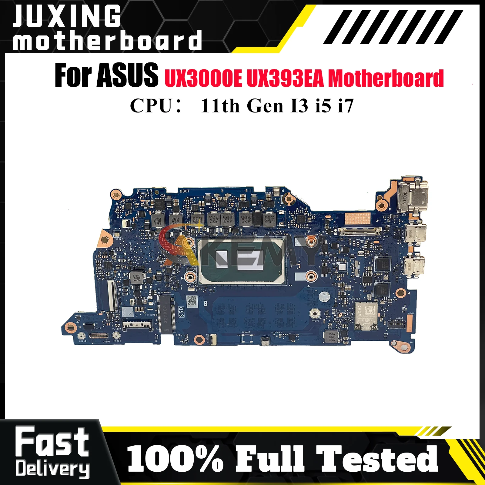 

UX393EA Материнская плата для ноутбука ASUS ZenBook UX393EA UX393E UX3000E Материнская плата для ноутбука с 11-го поколения I3 i5 i7 100% тестирование OK stk