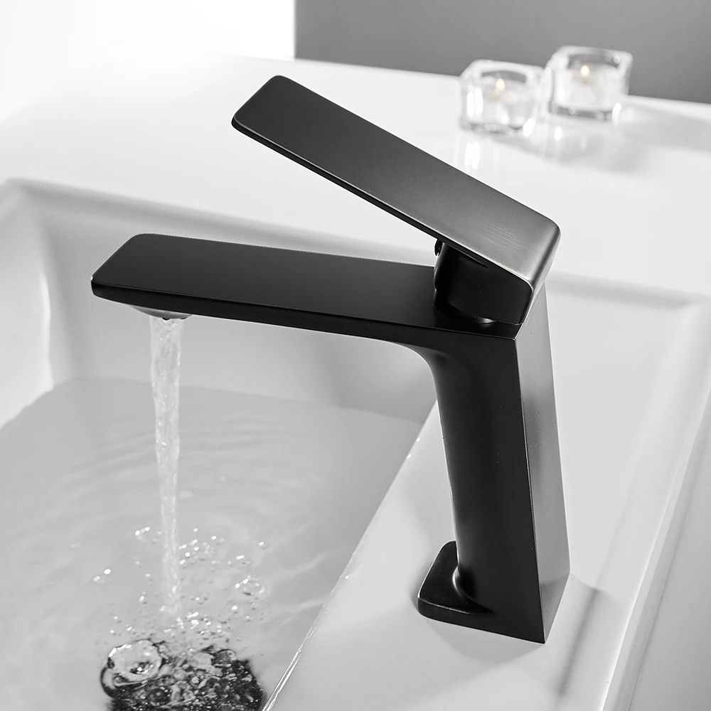 

Basin Faucet Bathroom Torneira Para Banheiro Black Faucet Basin Taps Deck Mounted Grifo Lavabo Hot Cold Mixer Tap Crane 9922L