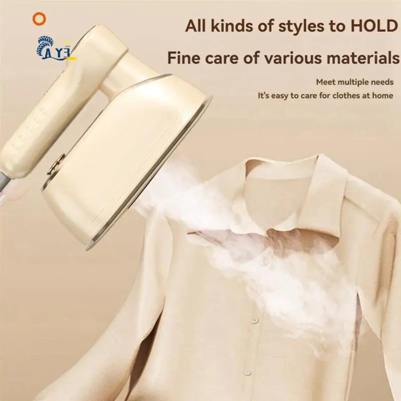 

AY03-Portable Travel Steamer Iron, 1200W Handheld With LCD Display, Fast Heating, 180° Swivel Handle, White