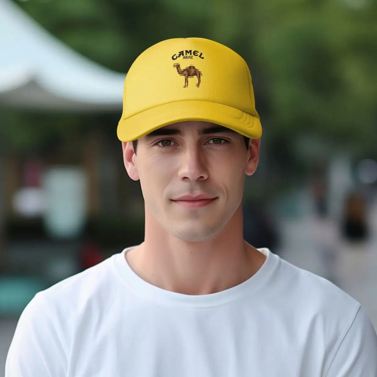 Camel Mirage Trucker Hat Men Women Fashion Animal Dad Hat Sun Caps Fishing Hat Breathable Snapback Caps Mesh Baseball Cap