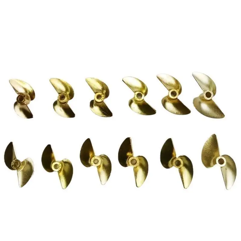 1 PC RC Boat Propeller 1.9 Pitch 2 Blade Copper Propeller Diameter 36/37/38/40/42/45mm Forward and Reverse RC Boat Accessories