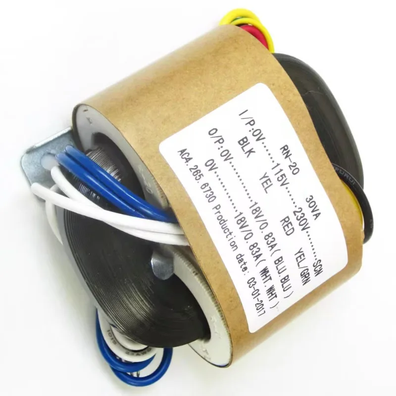 Kyyslb 30w duplo 18v tipo r primário 0-115v-230v ou 220v transformador tipo r pré-decodificação fio de cobre completo