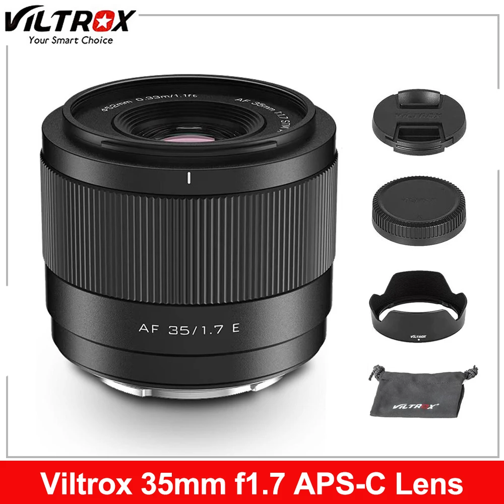 VILTROX 35mm f1.7 Auto Focus APS-C Camera Lens for Fujifilm X Mount X-T1 X-T10 X-T2 Sony E-mount Nikon Z-mount