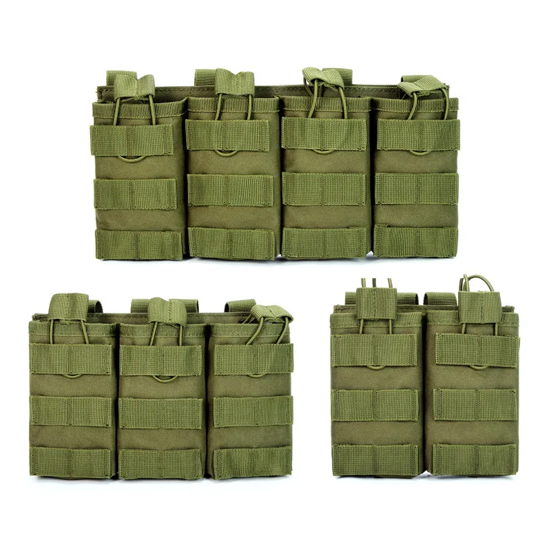 5.56 Single/Double Triple Magazine Pouch Stack Rifle Pistol Mag Pouch Hunting M4 Molle Magazine Pouch for Vest Backpack