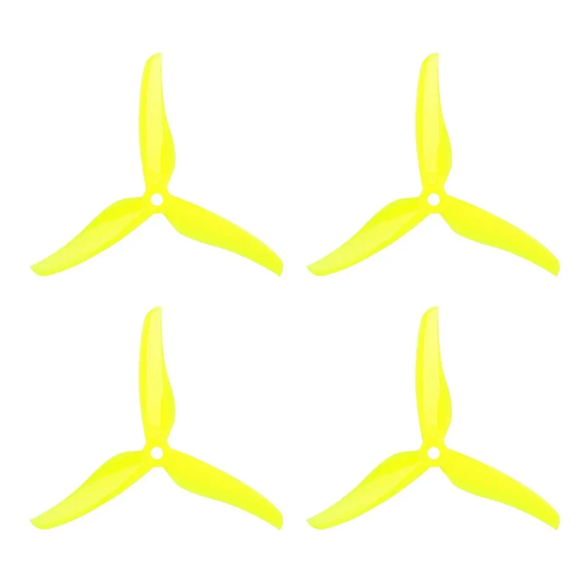 T1200C Tools-T5146 5-Inch 3-Blade Propeller CW CCW with 5mm Mounting Hole for RC FPV Drone Accessories Yellow
