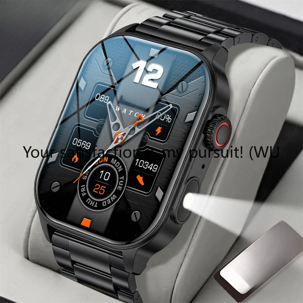 

Touch high definition large screen heart rate blood oxygen health music sports bluetooth call watch