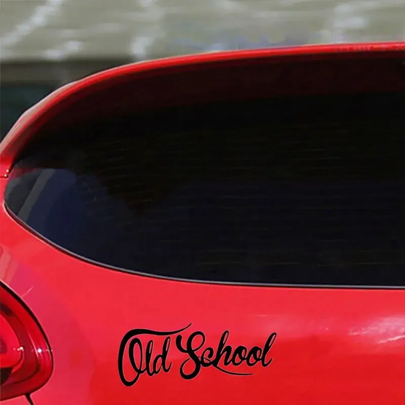 

1PC Old School Funny Waterproof Vinyl Car Sticker 20x8cm, Suitable for Car Truck Bumper Rear Window Laptop Decoration