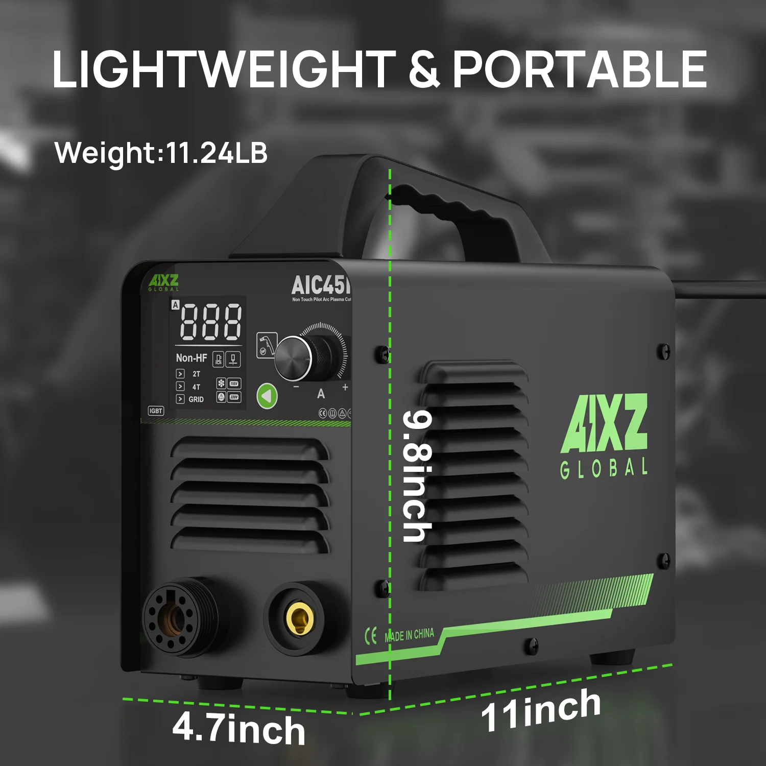 AIXZ AIC45II Non HF Pilot Arc Plasma Cutter 220V Portable IGBT Plasma Cutting Machine 2T/4T Grid Cut For Carbon Steel Stainless Steel Cutting Non High Frequency Low EMI