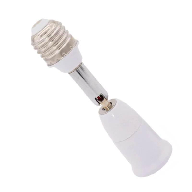 Universal E27 to E27 Lengthened Lamp Base 180 degree Rotation Tube LED Light Bulb Extension Lamp Holder Head Conversion Socket