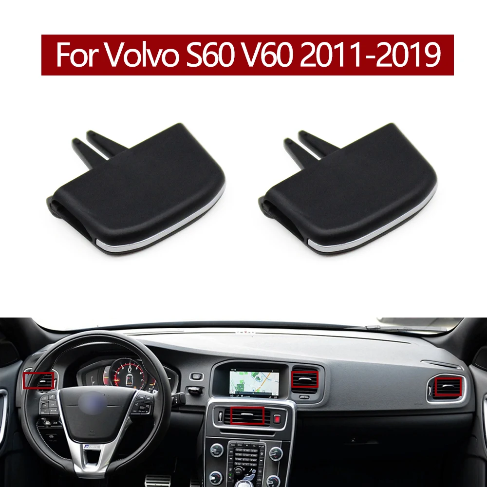 Car Accessories Front Air Conditioning Air Vent Outlet Tab Clip Slider For Volvo S60 V60 2011 2012 2013 2014 2015 2016 2017 2018