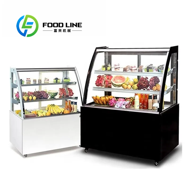 Commercial Cake Showcase Soft Dimmable Led Light Like Glass Bakery Display Cooler Shows Natural Fresh Color Of Fruit
