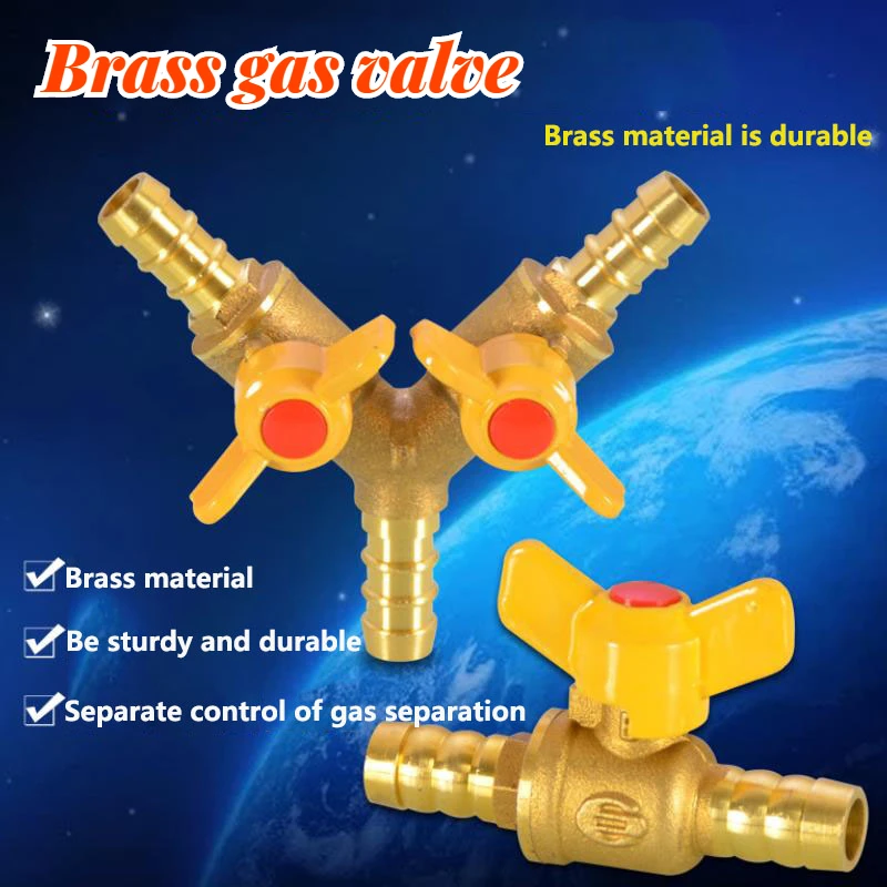 

1PCS Gas Three-way Valve Gas Hose Natural Gas Tower Head Intubation Gas Joint Liquefied Gas Three-way Ball Valve