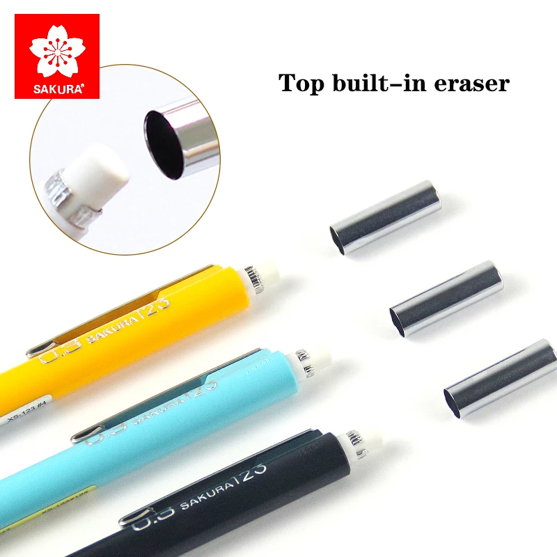 1pcs SAKURA 0.3/0.5mm Mechanical Pencil XS-12 Break-proof Lead Comic Hand Drawing Pen Design for Student Stationery Cute Pencils