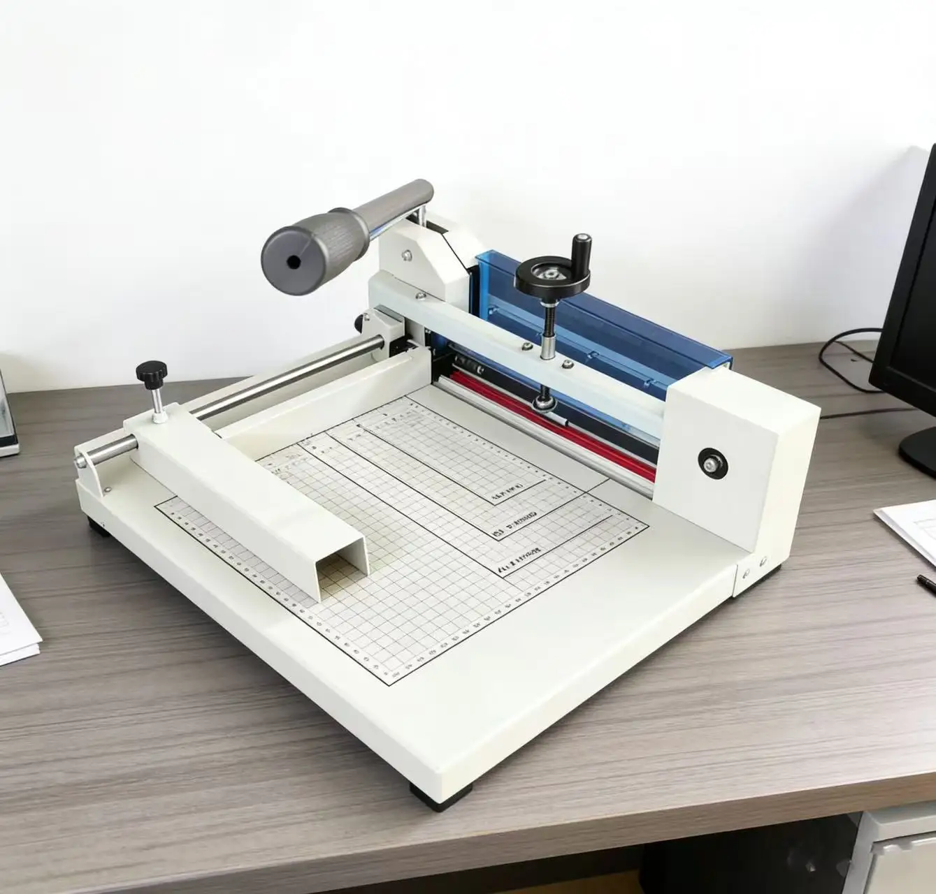 A4 Manual Guillotine Paper Cutter Thickened Steel Blade Cut 4cm Stack For Document Booklet File Trimmer