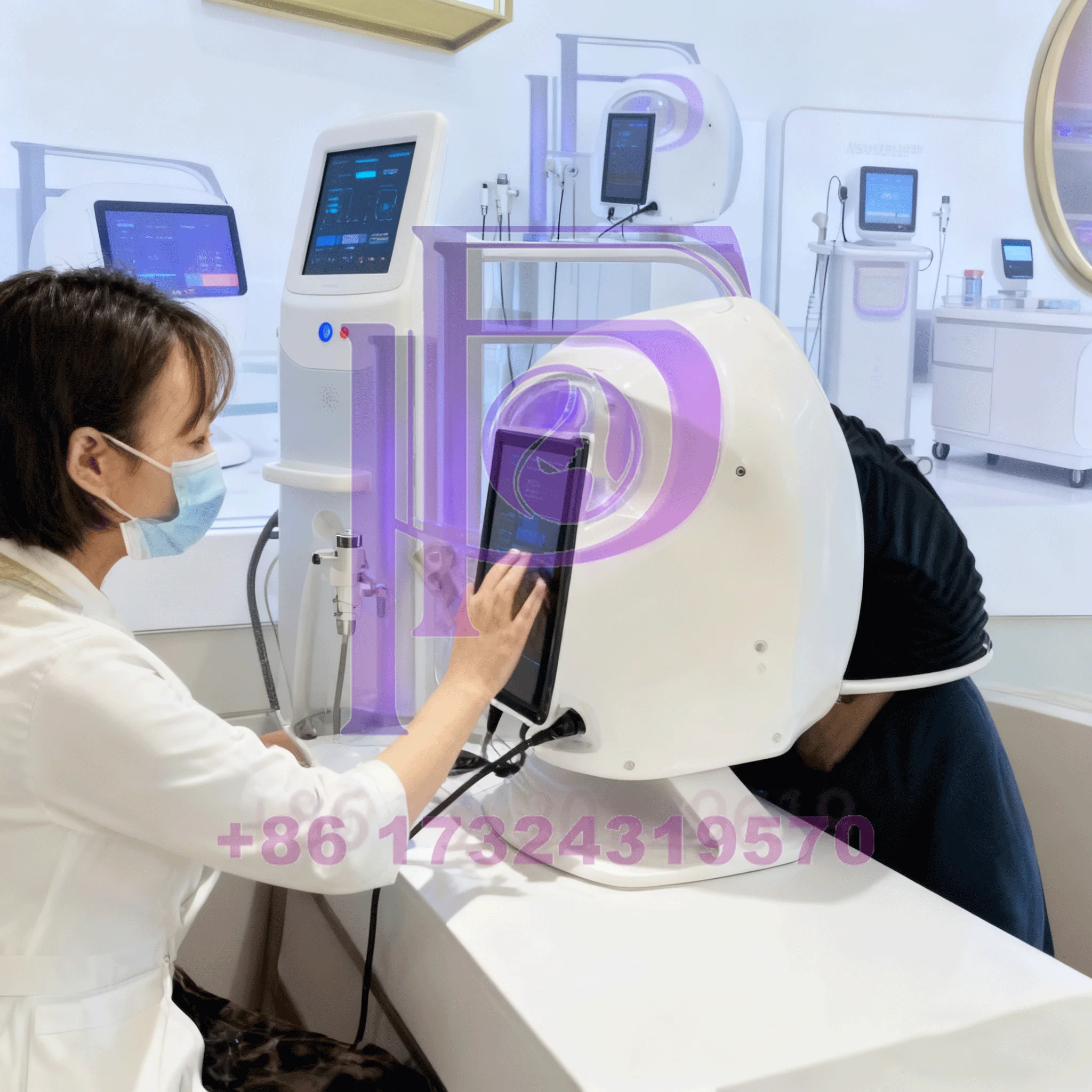 محلل احترافي للبشرة بالذكاء الاصطناعي ثلاثي الأبعاد، 36 ميجابكسل، قرص 15.6 بوصة، كشف الأشعة فوق البنفسجية، تصبغ ورطوبة، آلة تحليل الوجه في الصالونات #5